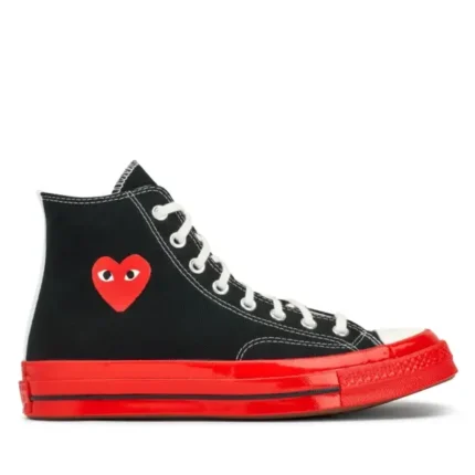 CONVERSE RED SOLE HIGH TOP (BLACK)