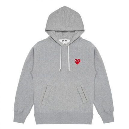 PLAY GREY PULLOVER HOODIE