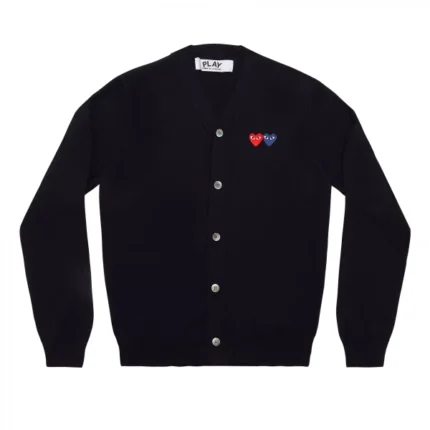 PLAY MENS CARDIGAN WITH DOUBLE EMBLEMS NAVY